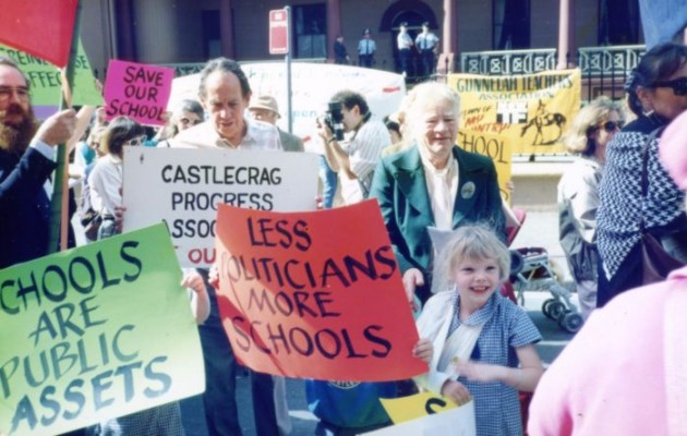 school sos protest 1984