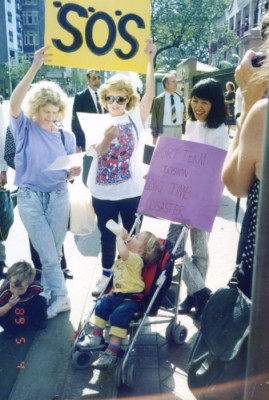 School SOS protest 1984
